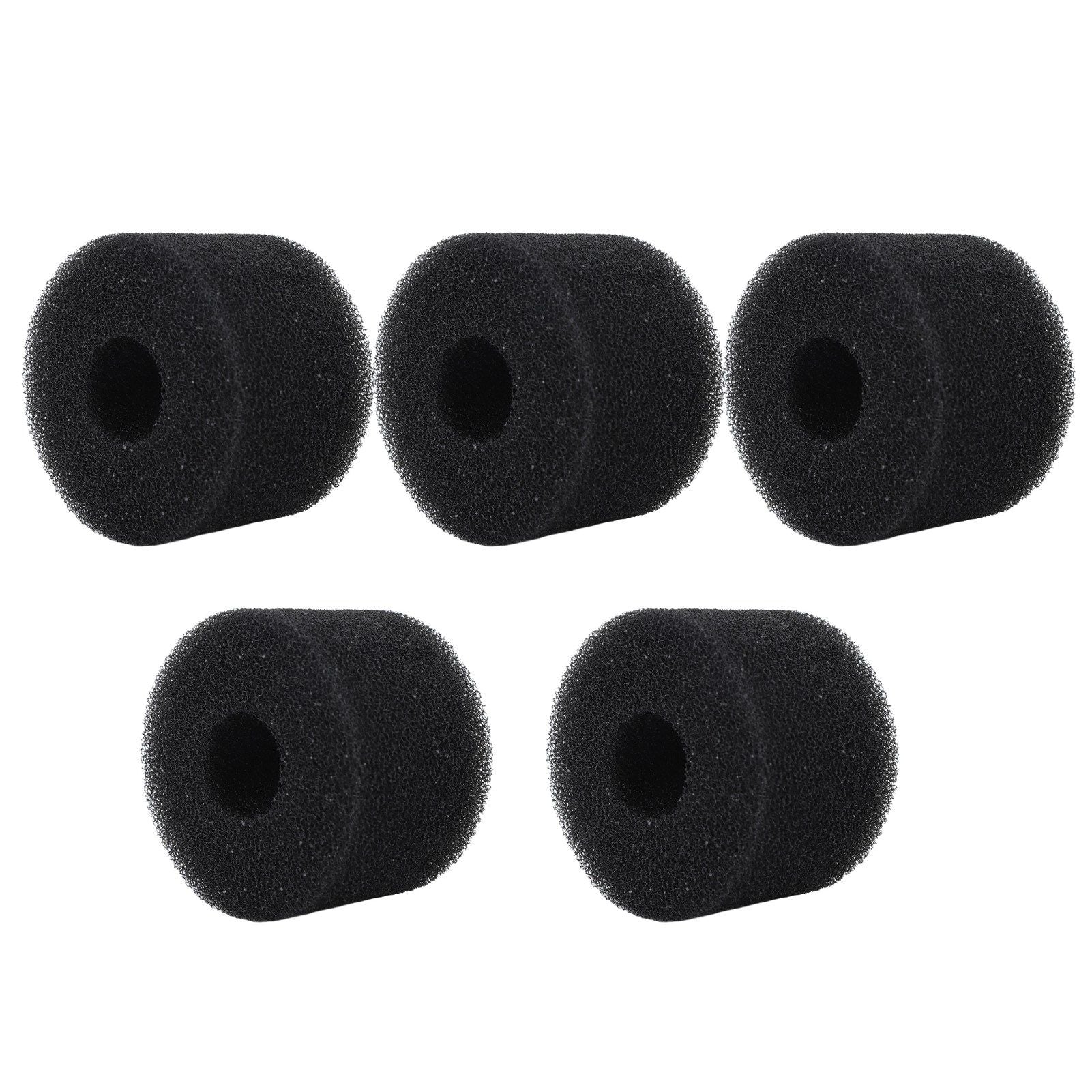 5PCS Pool Filter Sponge PU Sponge Black Reusable Washable Cylindrical Simming Pool Filter Foam for Pool Pump S - view 3