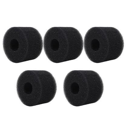 5PCS Pool Filter Sponge PU Sponge Black Reusable Washable Cylindrical Simming Pool Filter Foam for Pool Pump S - view 3