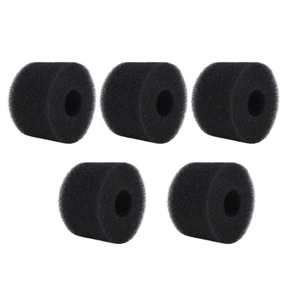 5PCS Pool Filter Sponge PU Sponge Black Reusable Washable Cylindrical Simming Pool Filter Foam for Pool Pump S - view 4