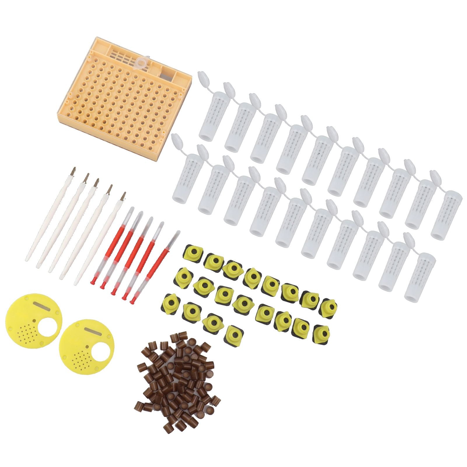 Queen Bee Rearing System Plastic Breeding Cell Cup Kit Beekeeping Grafting Equipments Supplies - view 2
