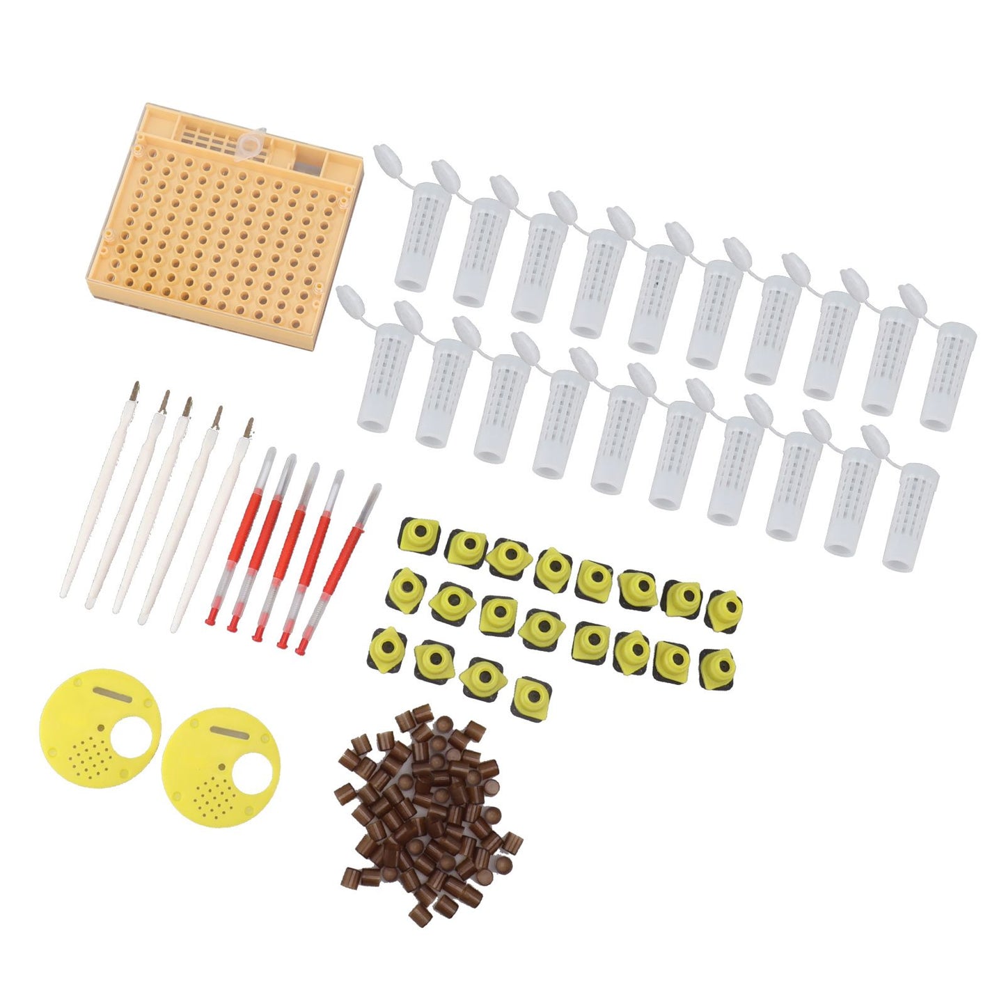 Queen Bee Rearing System Plastic Breeding Cell Cup Kit Beekeeping Grafting Equipments Supplies - view 3