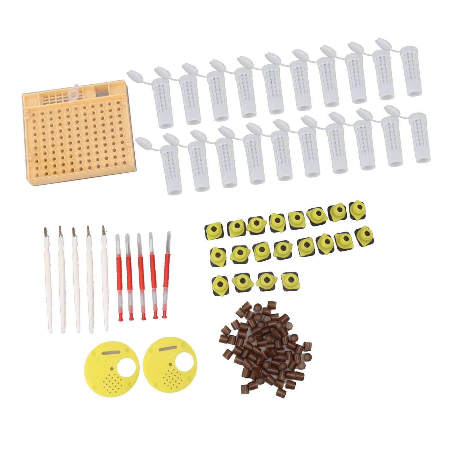 Queen Bee Rearing System Plastic Breeding Cell Cup Kit Beekeeping Grafting Equipments Supplies - view 5