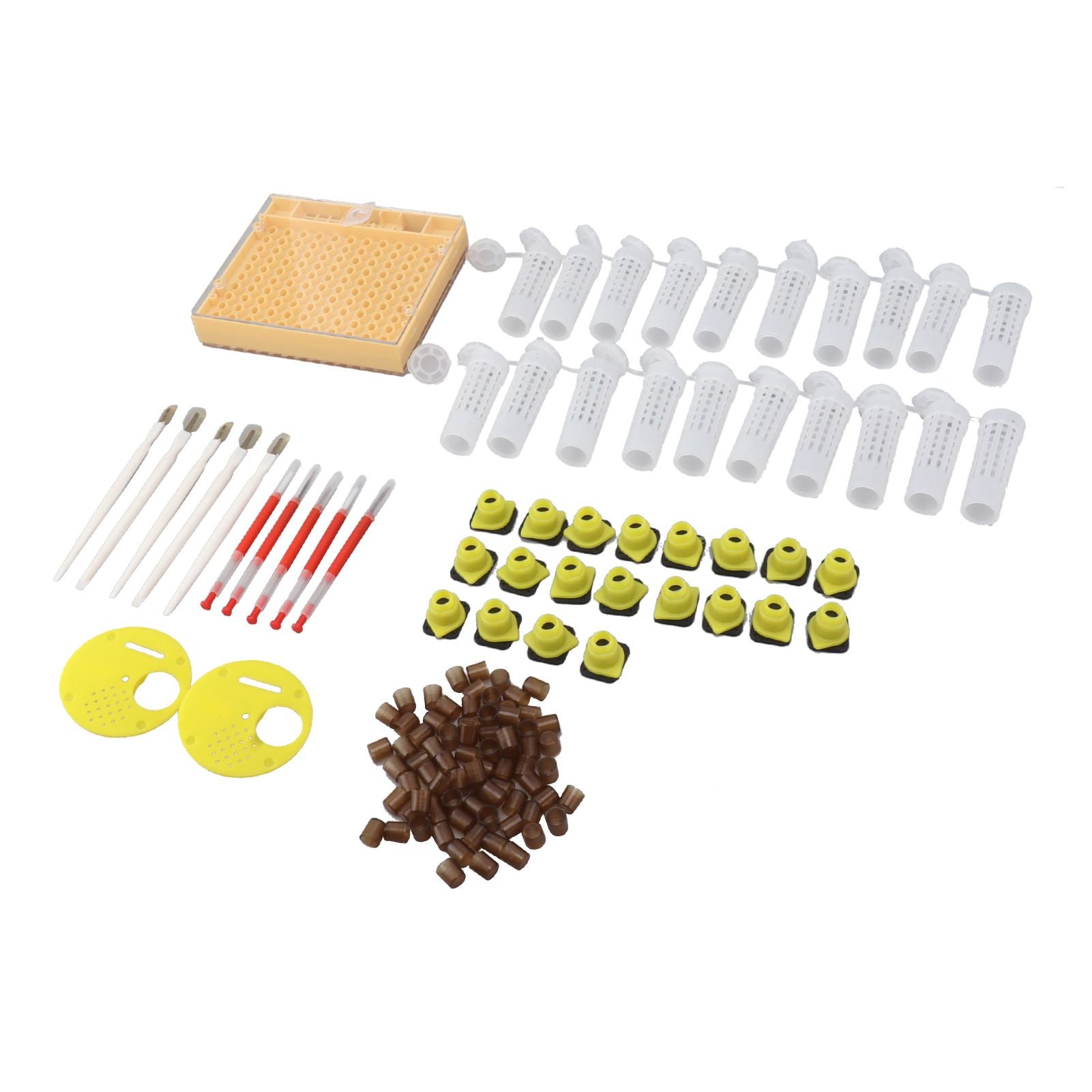 Queen Bee Rearing System Plastic Breeding Cell Cup Kit Beekeeping Grafting Equipments Supplies - view 6