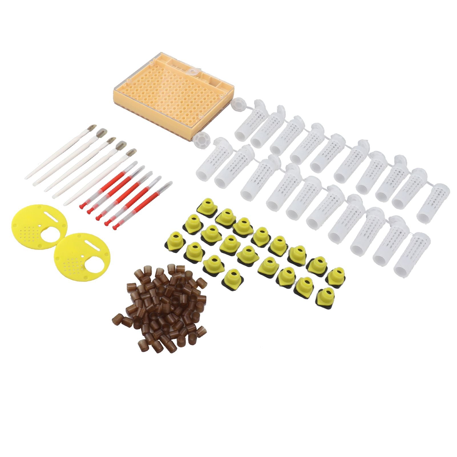 Queen Bee Rearing System Plastic Breeding Cell Cup Kit Beekeeping Grafting Equipments Supplies - view 8