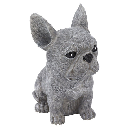 Dog Garden Statues DIY Lifelike Prevent Cracking Resin Dog Statues Home Decor for Courtyard Lawn Sitting Dog - view 2
