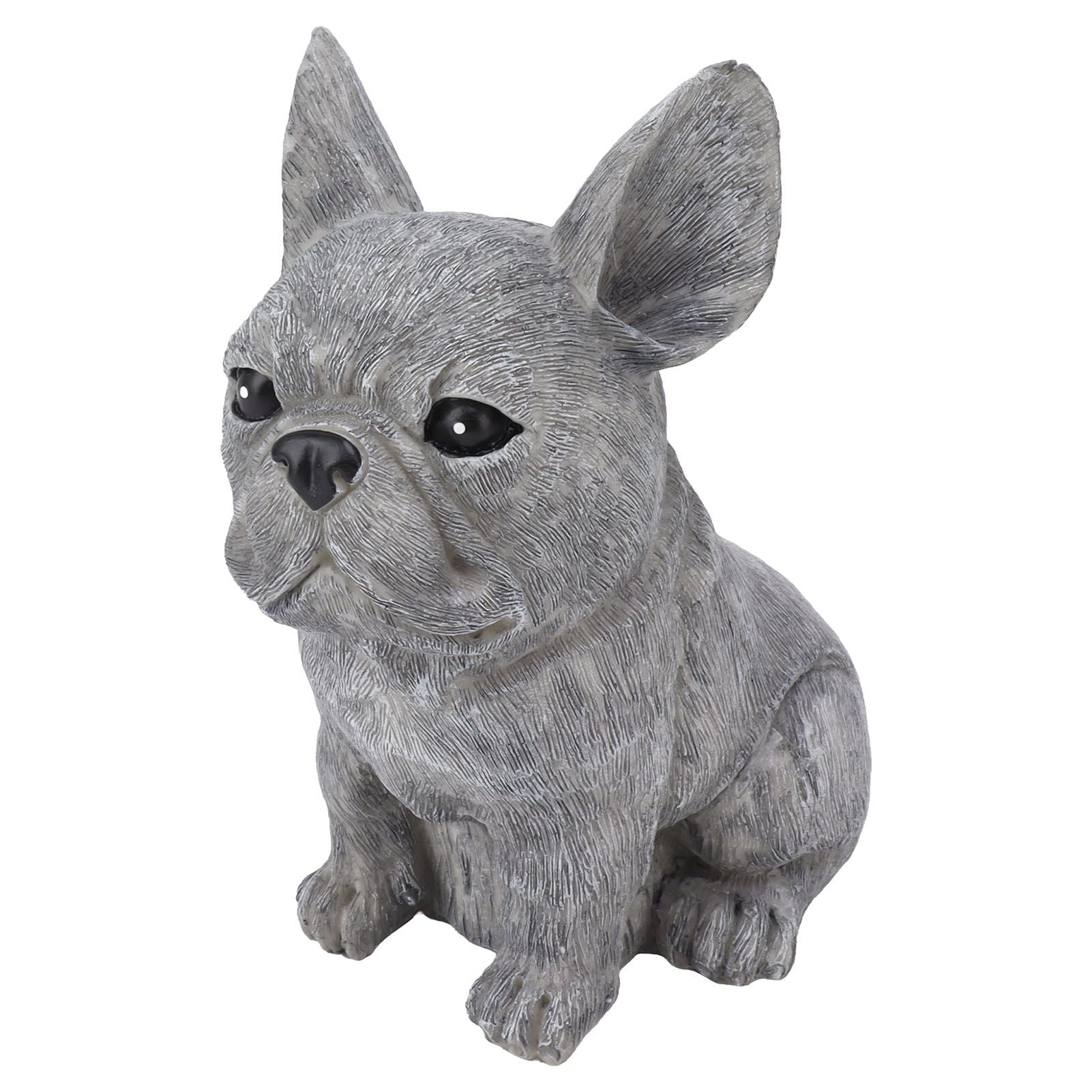 Dog Garden Statues DIY Lifelike Prevent Cracking Resin Dog Statues Home Decor for Courtyard Lawn Sitting Dog - view 5