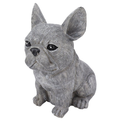 Dog Garden Statues DIY Lifelike Prevent Cracking Resin Dog Statues Home Decor for Courtyard Lawn Sitting Dog - view 5