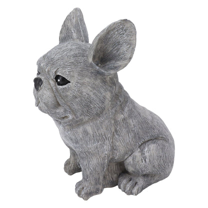 Dog Garden Statues DIY Lifelike Prevent Cracking Resin Dog Statues Home Decor for Courtyard Lawn Sitting Dog - view 6