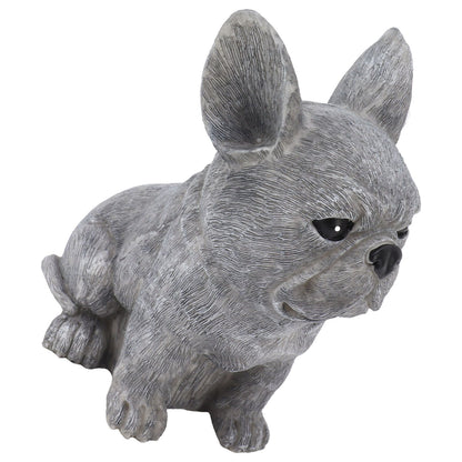 Dog Garden Statues DIY Lifelike Prevent Cracking Resin Dog Statues Home Decor for Courtyard Lawn Sitting Dog - view 8