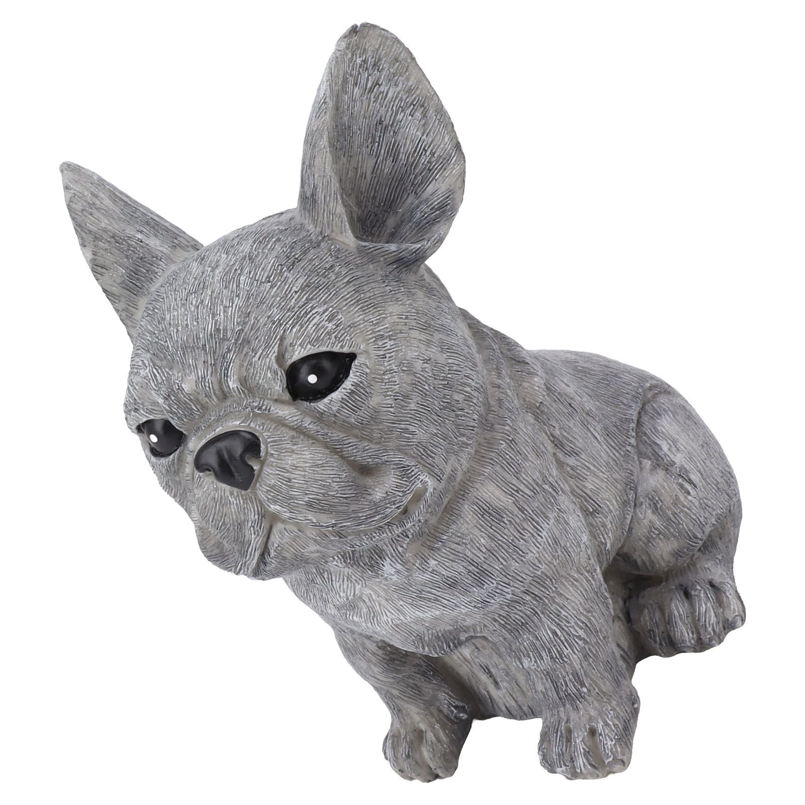 Dog Garden Statues DIY Lifelike Prevent Cracking Resin Dog Statues Home Decor for Courtyard Lawn Sitting Dog - view 9
