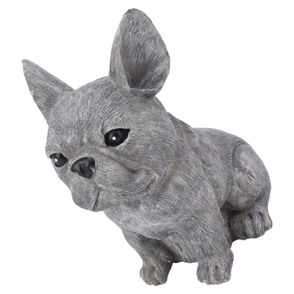Dog Garden Statues DIY Lifelike Prevent Cracking Resin Dog Statues Home Decor for Courtyard Lawn Sitting Dog - view 9