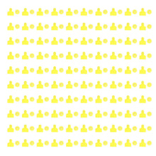 100 Sets Livestock Ear Tags Yellow Strong Plastic Easy to Use Blank Cattle Ear Tags for Cow Sheep Pig Farm