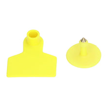 100 Sets Livestock Ear Tags Yellow Strong Plastic Easy to Use Blank Cattle Ear Tags for Cow Sheep Pig Farm - view 2