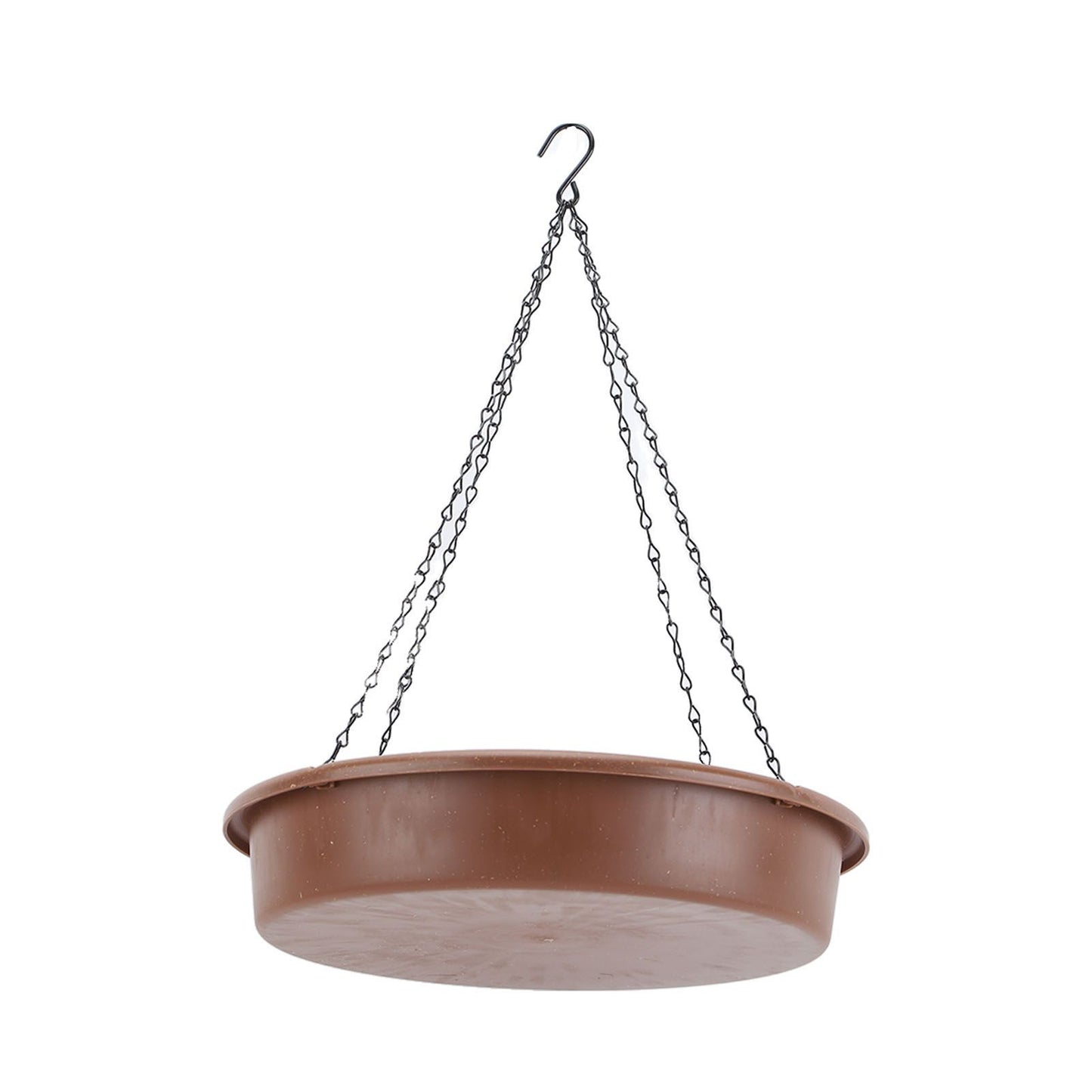 Bird Bath Hanging Bird Feeder Round Plastic Hanging Bird Feeder Tray Outdoor Bird Bath Tray Brown - view 7