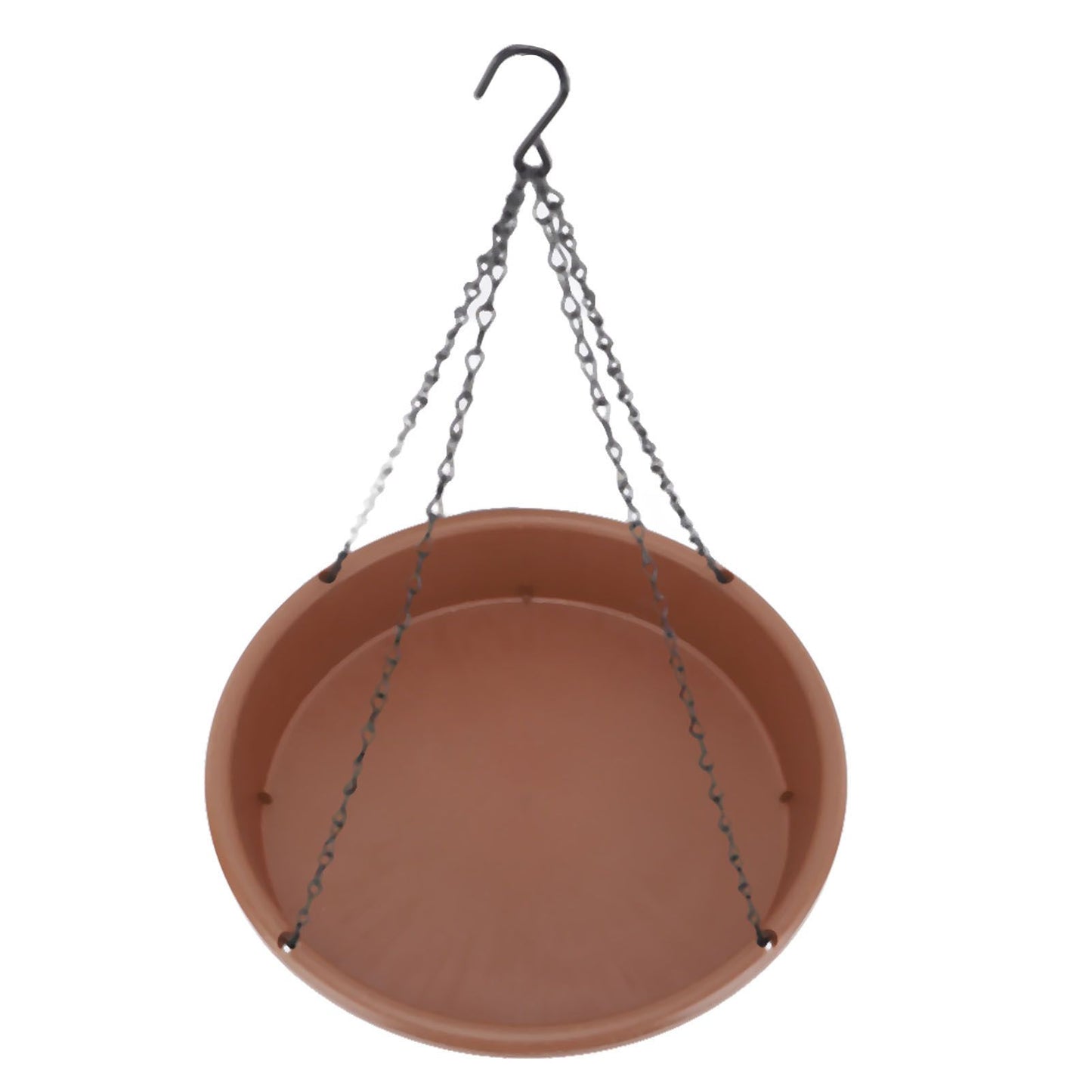 Bird Bath Hanging Bird Feeder Round Plastic Hanging Bird Feeder Tray Outdoor Bird Bath Tray Brown - view 8