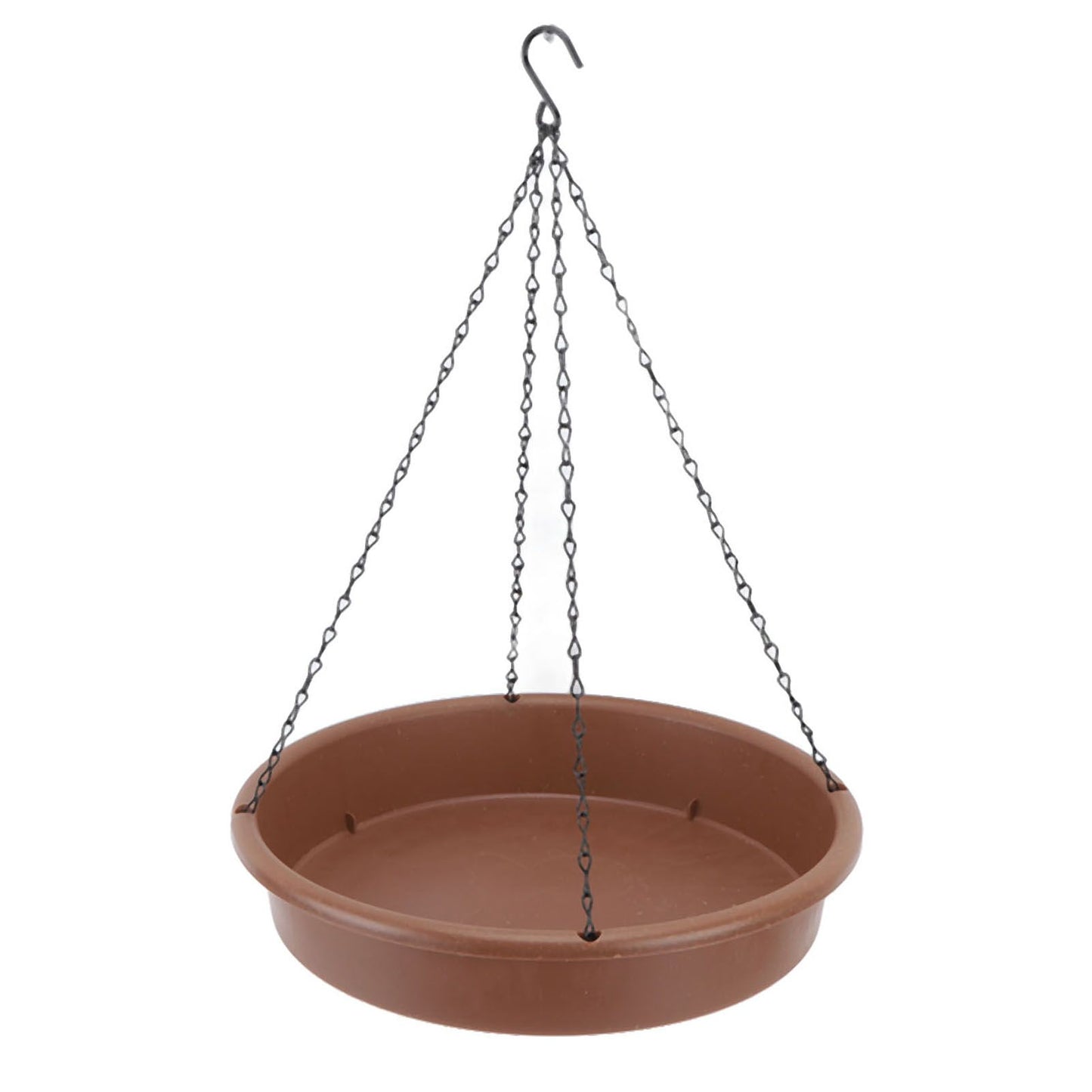Bird Bath Hanging Bird Feeder Round Plastic Hanging Bird Feeder Tray Outdoor Bird Bath Tray Brown - view 9