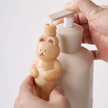 Travel Bottles Kit Cute Bear Look Delicate Easy Press Empty Spray Bottle with Waterproof Storage Bag for Business Trips 2 Press Bottle 1 Spray Bottle Free Size - view 8
