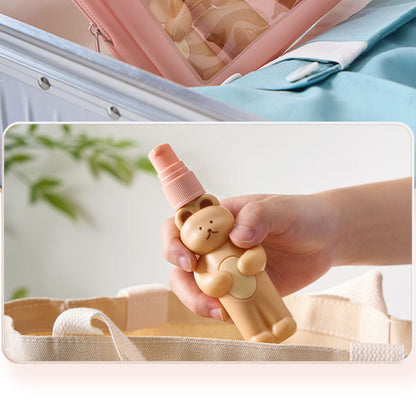 Travel Bottles Kit Cute Bear Look Delicate Easy Press Empty Spray Bottle with Waterproof Storage Bag for Business Trips 2 Press Bottle 1 Spray Bottle Free Size - view 10