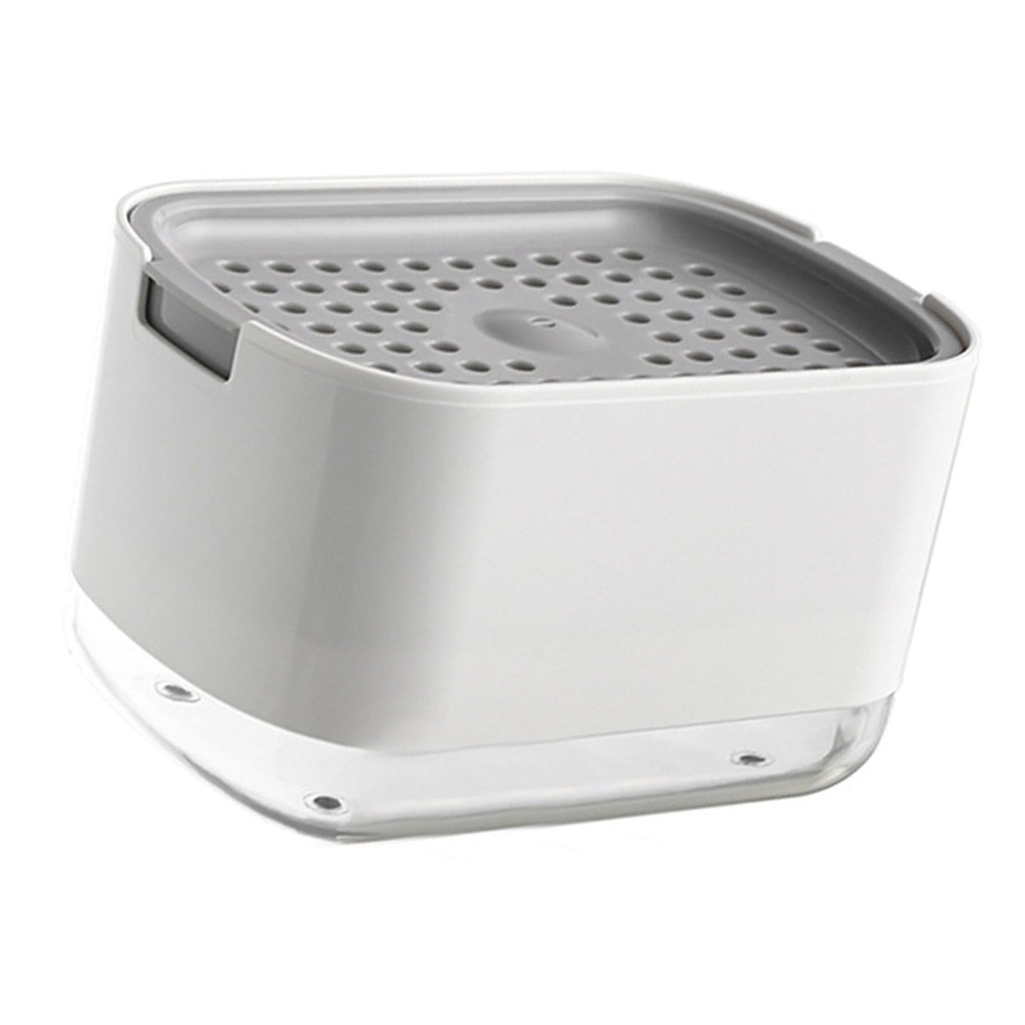 Soap Dispenser with Sponge Holder PP PET Press Type Soap Box for Cloth Dish Kitchen Cleaning White - view 4