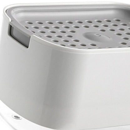 Soap Dispenser with Sponge Holder PP PET Press Type Soap Box for Cloth Dish Kitchen Cleaning White - view 7