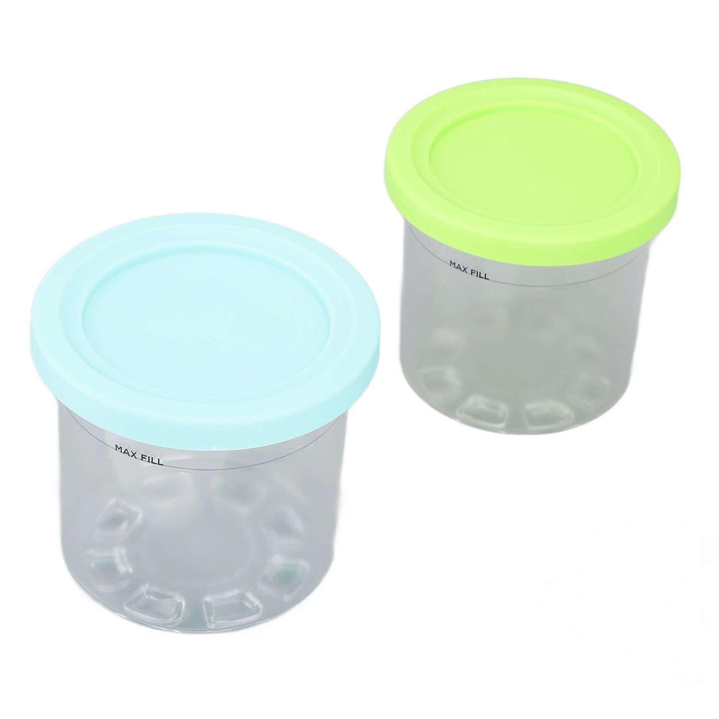 2PCS Ice Cream Pints Cup 600ml Ice Cream Container Storage Jar for Ninja NC299AMZ NC300s Blue and Green - view 4