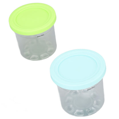 2PCS Ice Cream Pints Cup 600ml Ice Cream Container Storage Jar for Ninja NC299AMZ NC300s Blue and Green - view 6