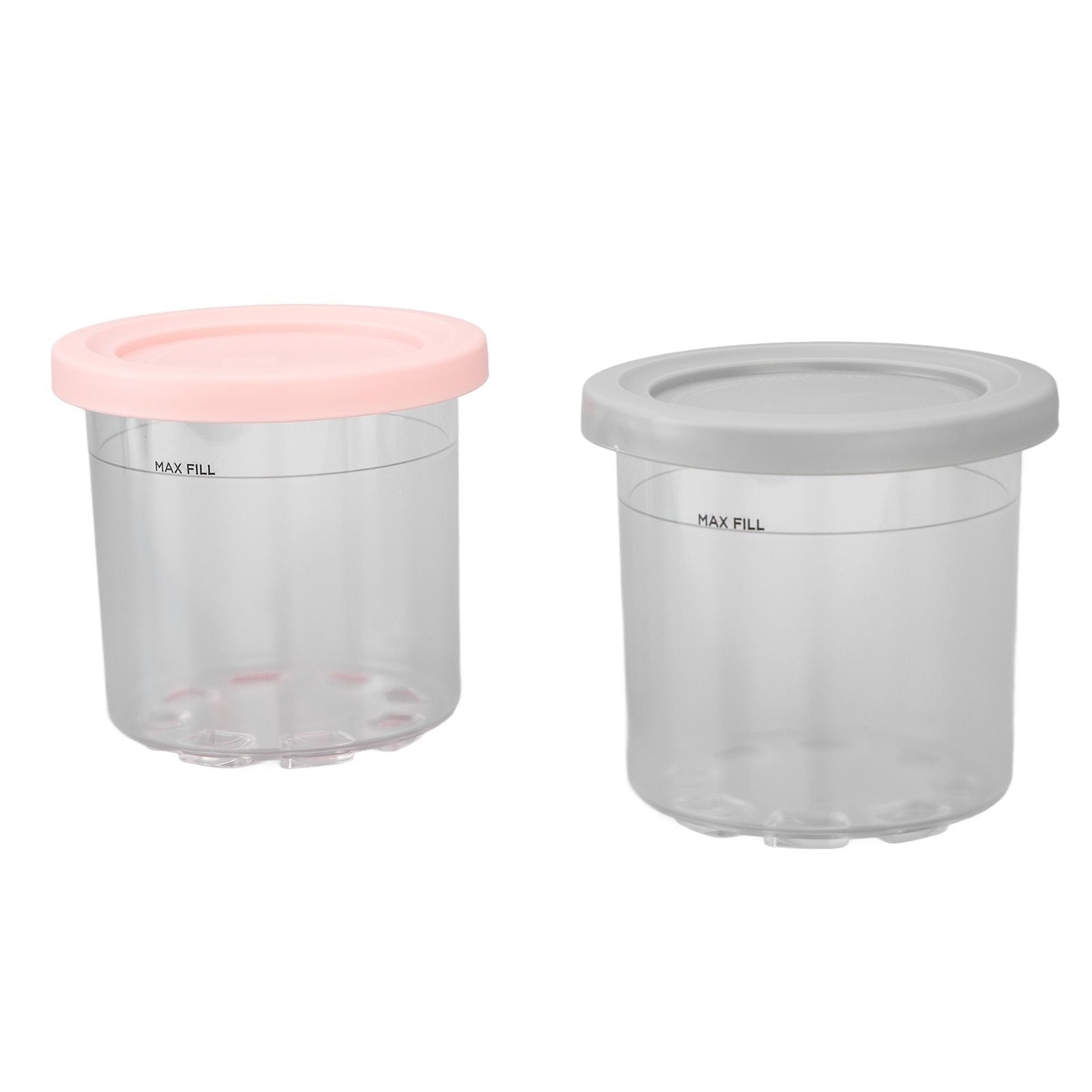 2PCS Ice Cream Pints Cup 600ml Ice Cream Container Storage Jar for Ninja NC299AMZ NC300s Grey and Pink - view 3