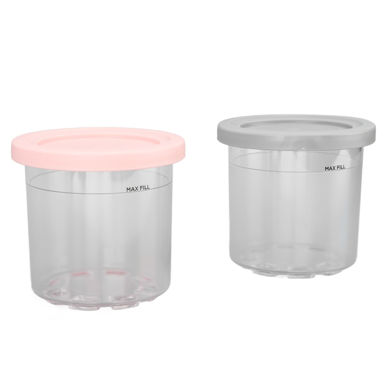 2PCS Ice Cream Pints Cup 600ml Ice Cream Container Storage Jar for Ninja NC299AMZ NC300s Grey and Pink - view 4