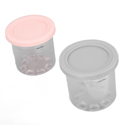 2PCS Ice Cream Pints Cup 600ml Ice Cream Container Storage Jar for Ninja NC299AMZ NC300s Grey and Pink - view 6