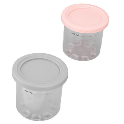 2PCS Ice Cream Pints Cup 600ml Ice Cream Container Storage Jar for Ninja NC299AMZ NC300s Grey and Pink - view 8