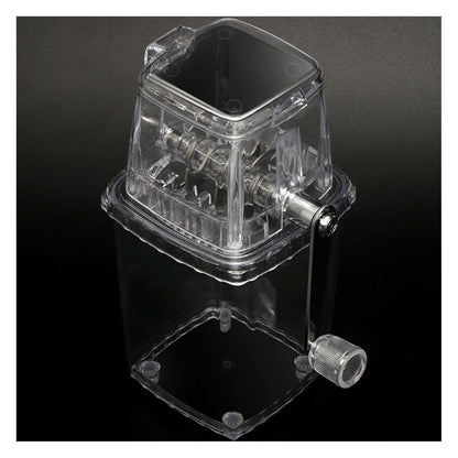 Portable Ice Crusher 1.25L Hand Cranked DIY Manual Shaved Ice Chopper Machine for Home Outdoor Camping Use Transparent - view 2
