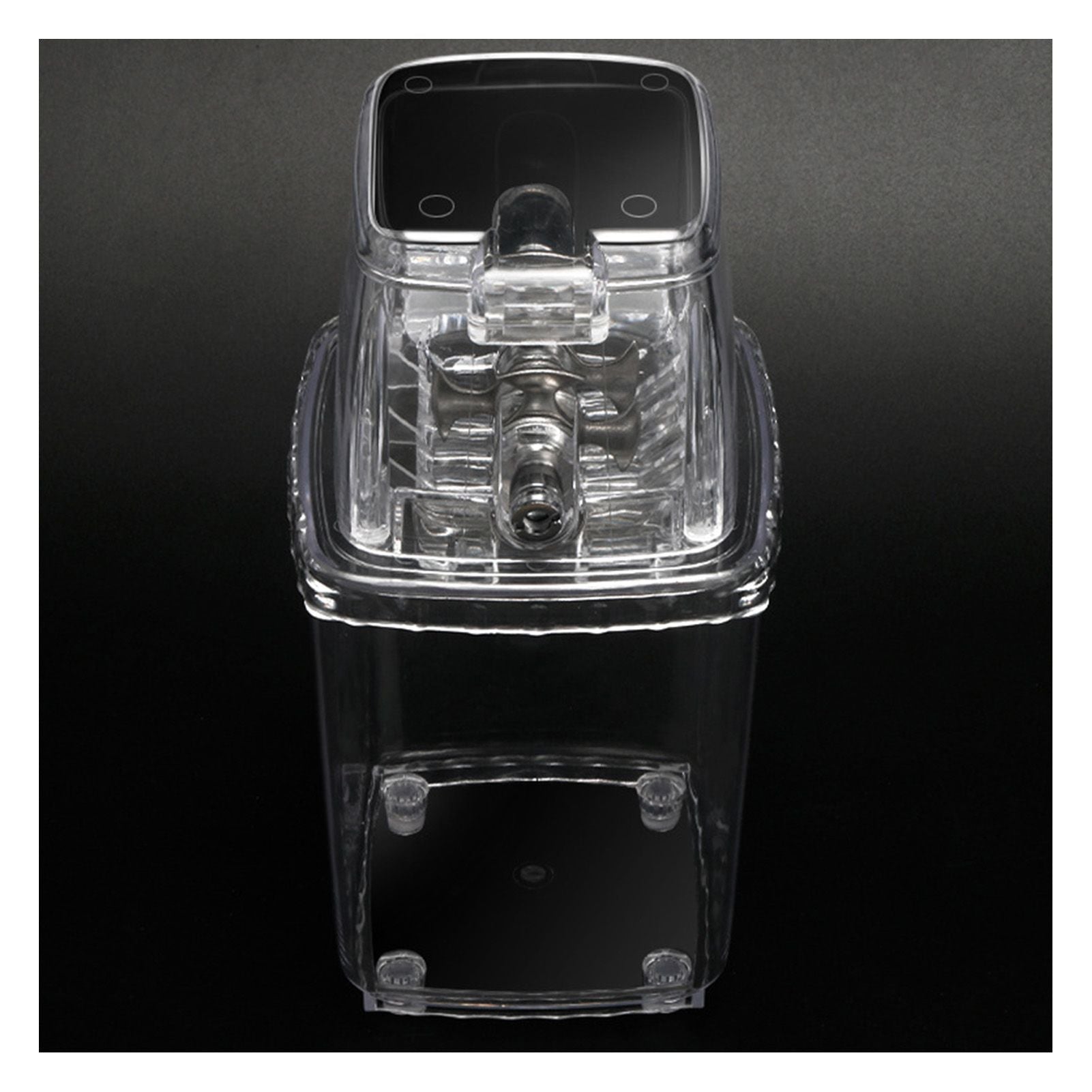 Portable Ice Crusher 1.25L Hand Cranked DIY Manual Shaved Ice Chopper Machine for Home Outdoor Camping Use Transparent - view 3
