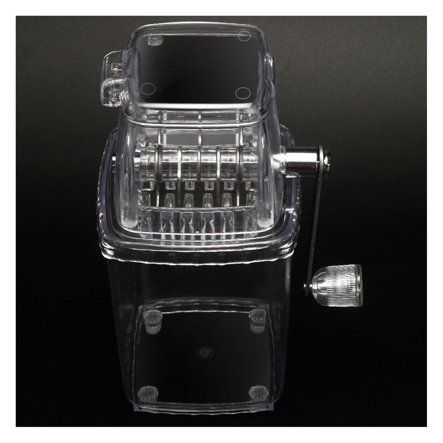 Portable Ice Crusher 1.25L Hand Cranked DIY Manual Shaved Ice Chopper Machine for Home Outdoor Camping Use Transparent - view 4