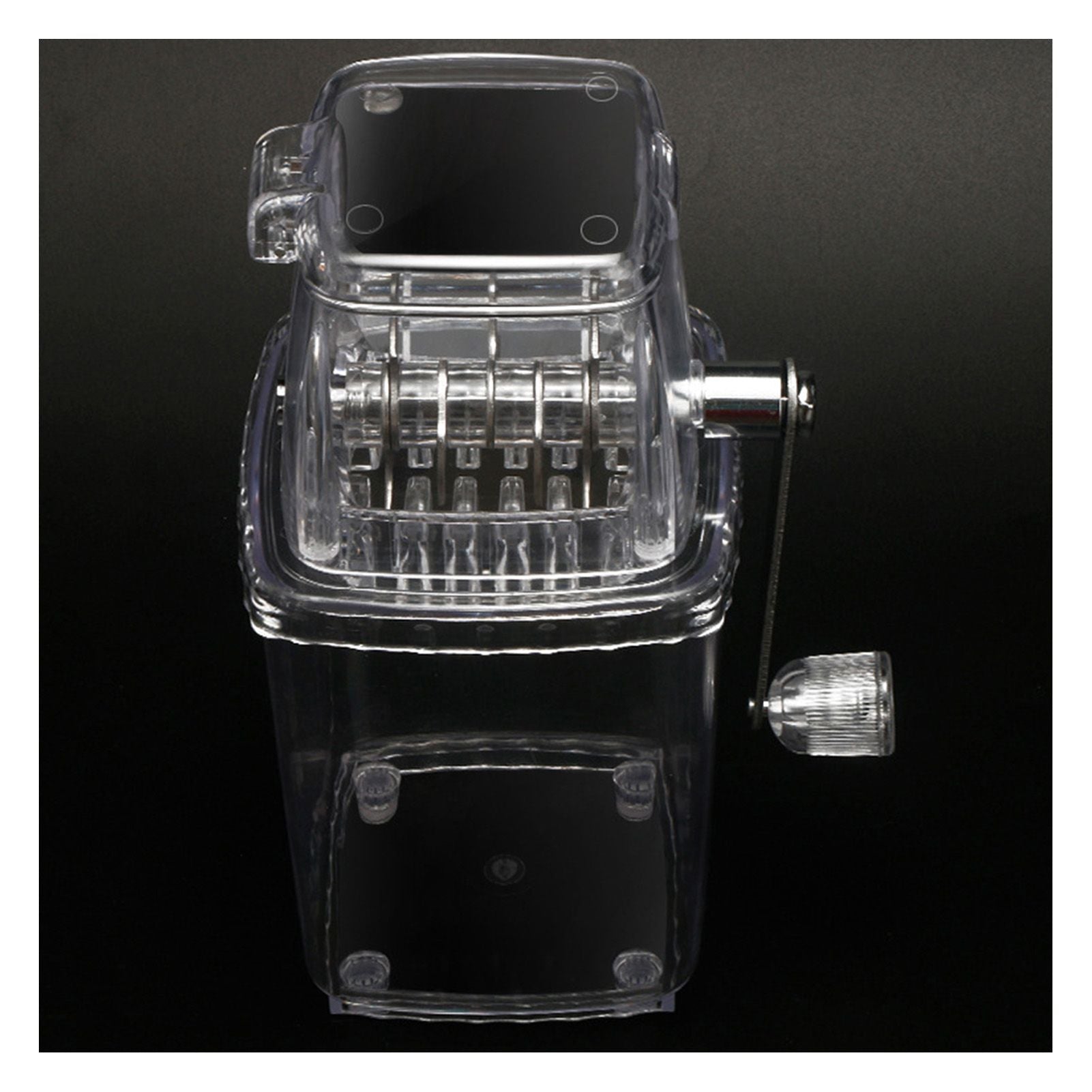 Portable Ice Crusher 1.25L Hand Cranked DIY Manual Shaved Ice Chopper Machine for Home Outdoor Camping Use Transparent - view 4