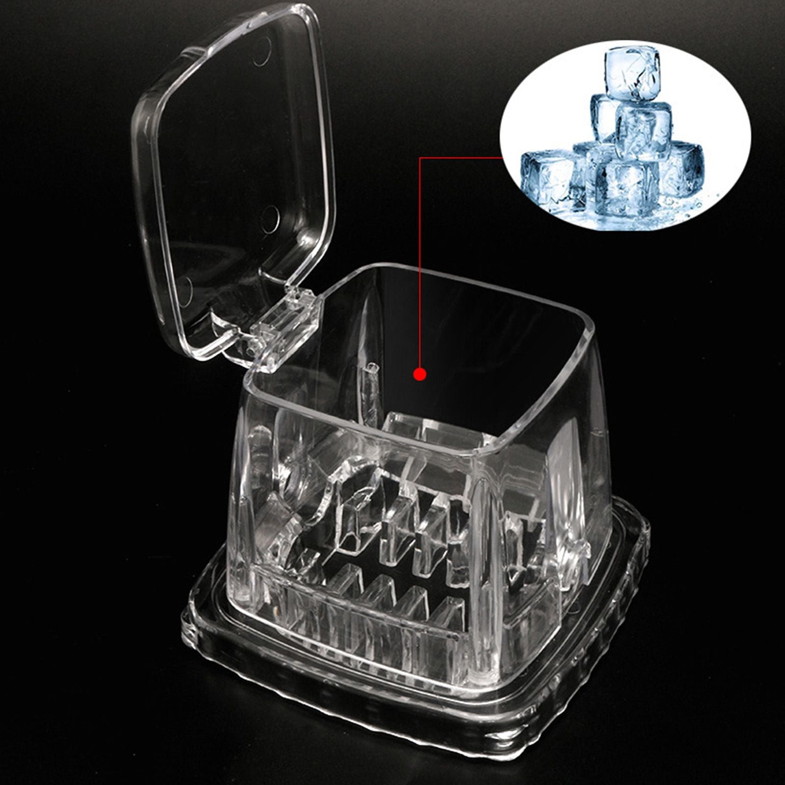 Portable Ice Crusher 1.25L Hand Cranked DIY Manual Shaved Ice Chopper Machine for Home Outdoor Camping Use Transparent - view 10