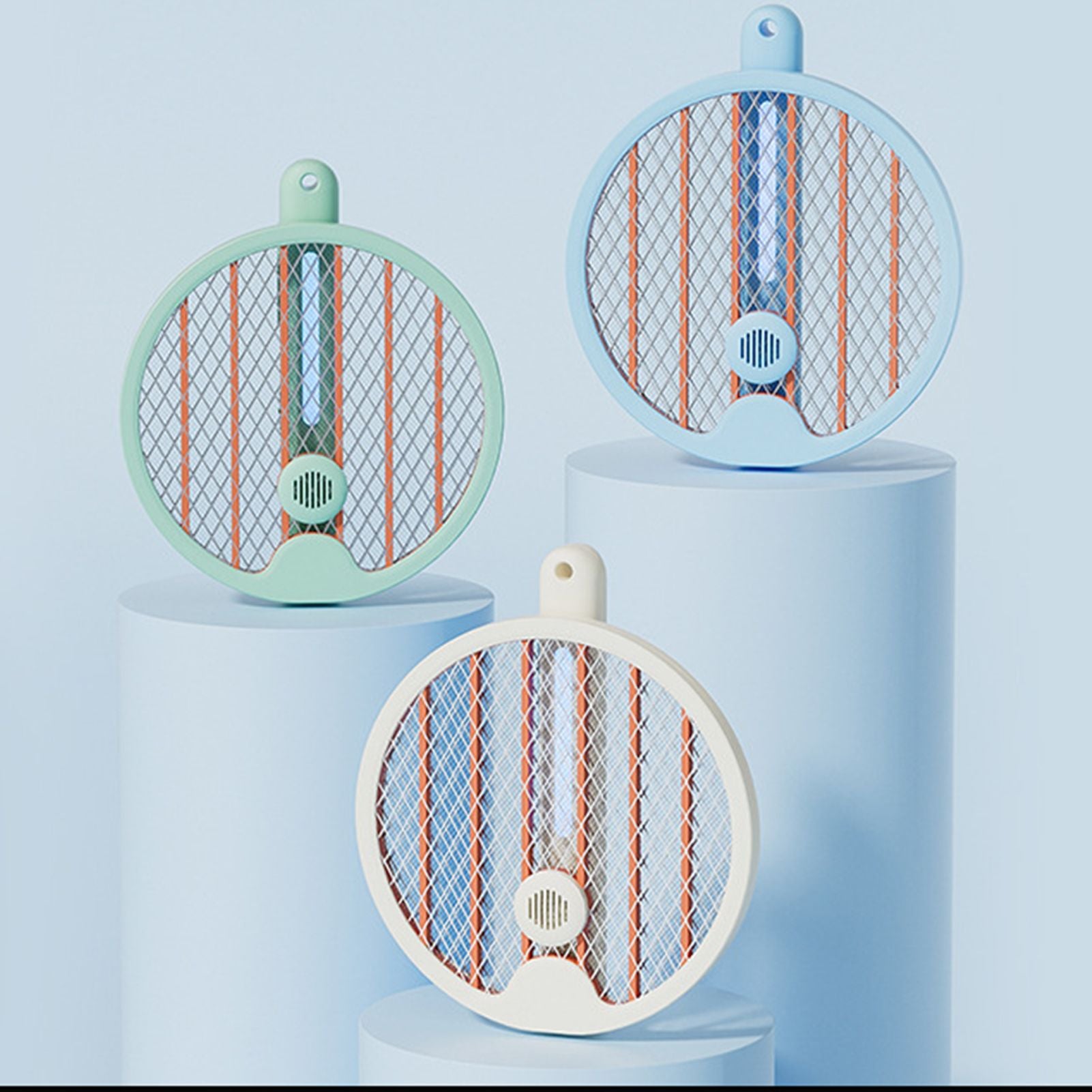 Electric Fly Swatter Racket 4 in 1 Automatic Portable Handheld Electric Fly Racket Bedroom Backyard Patio Camping Grass Green - view 5