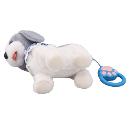 Walking and Barking Puppy Dog Toy Interactive Dancing Electronic Plush Pet with Remote Control Leash for Kids Grey - view 7