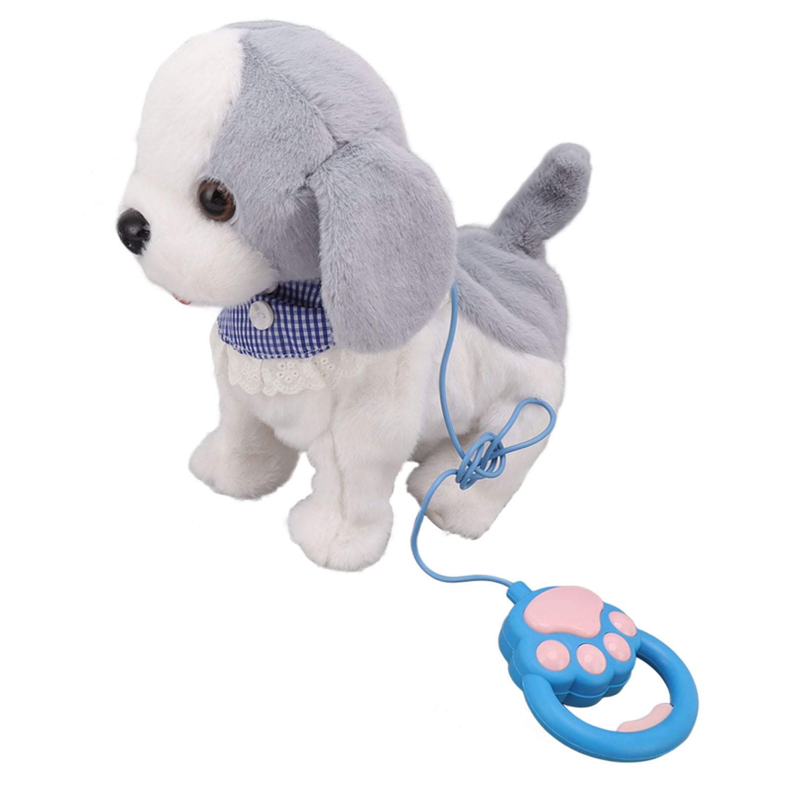 Walking and Barking Puppy Dog Toy Interactive Dancing Electronic Plush Pet with Remote Control Leash for Kids Grey - view 8