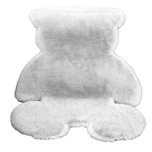 Cute Bedroom Rug Soft Bear Shaped Shaggy Floor Mat for Kids Teen Girls Room Floor Living Room White 45x60