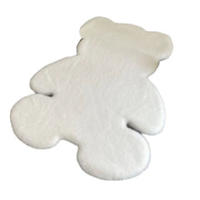 Cute Bedroom Rug Soft Bear Shaped Shaggy Floor Mat for Kids Teen Girls Room Floor Living Room White 45x60 - view 2