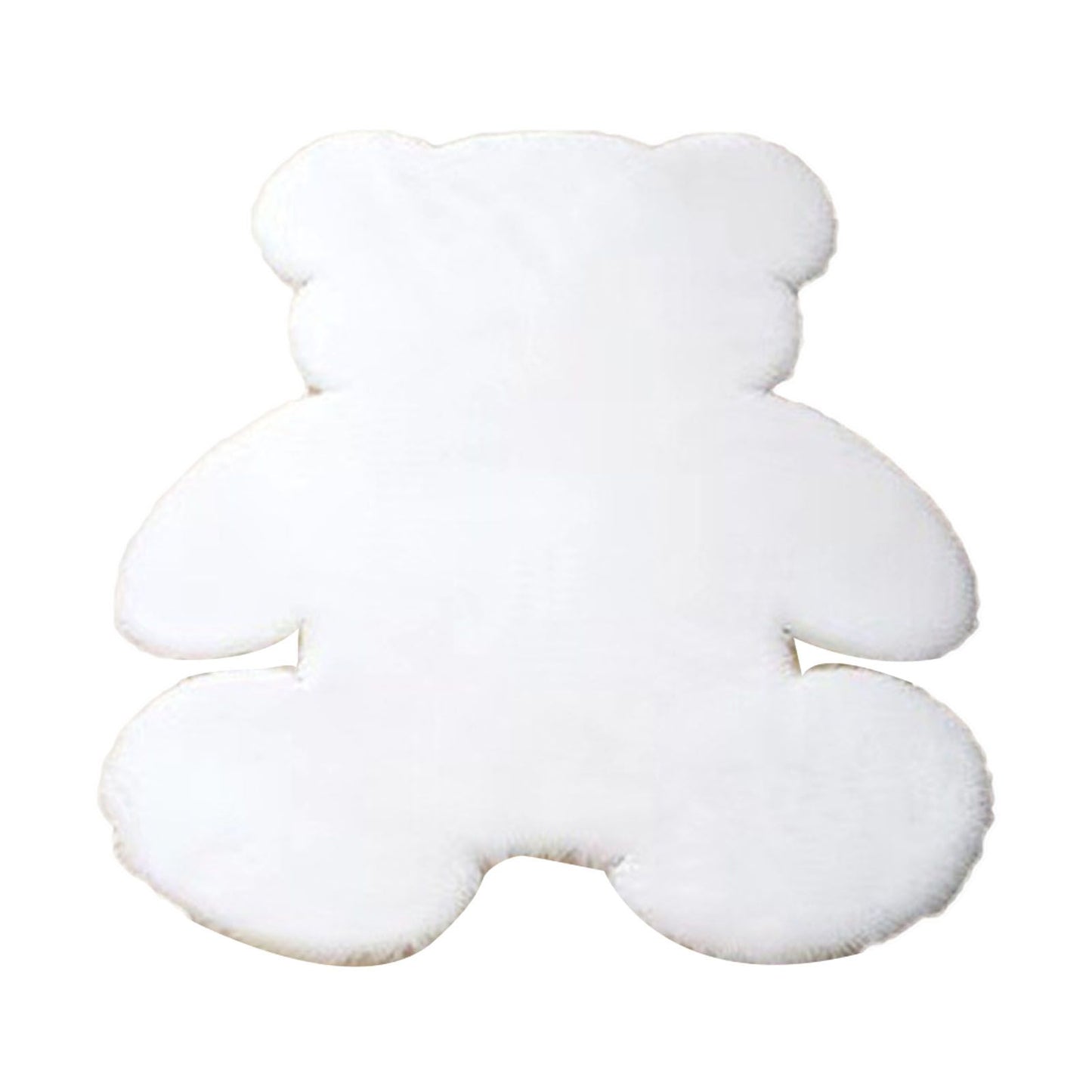 Cute Bedroom Rug Soft Bear Shaped Shaggy Floor Mat for Kids Teen Girls Room Floor Living Room White 45x60 - view 4