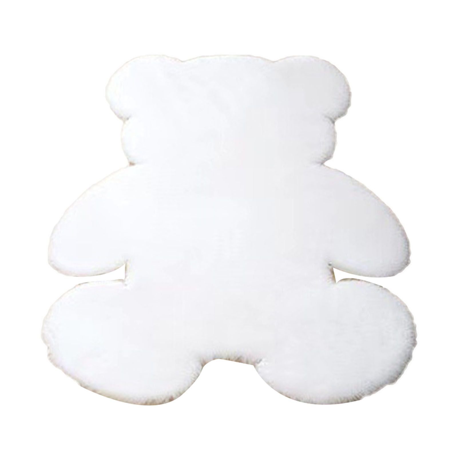 Cute Bedroom Rug Soft Bear Shaped Shaggy Floor Mat for Kids Teen Girls Room Floor Living Room White 45x60 - view 4
