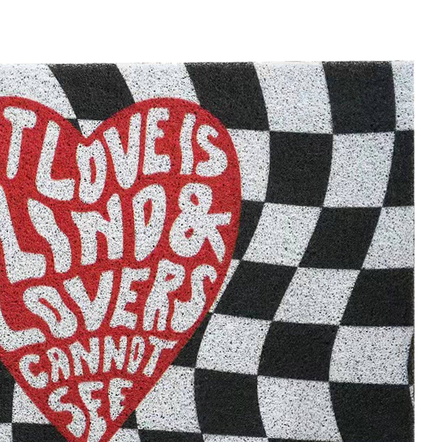 Checkerboard Kitchen Rugs Washable Hallway Entry Carpet Non Slip Entryway Runner Mat for Home Restaurant Office Heart - view 7