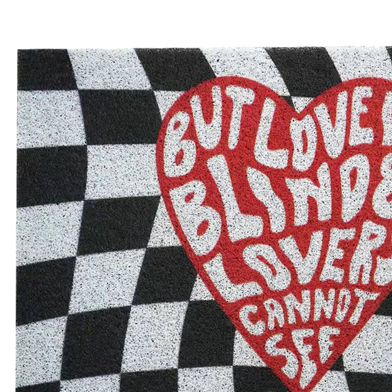 Checkerboard Kitchen Rugs Washable Hallway Entry Carpet Non Slip Entryway Runner Mat for Home Restaurant Office Heart - view 9