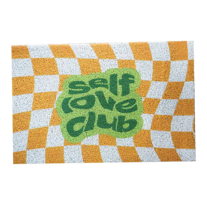 Checkerboard Kitchen Rugs Washable Hallway Entry Carpet Non Slip Entryway Runner Mat for Home Restaurant Office Yellow - view 2