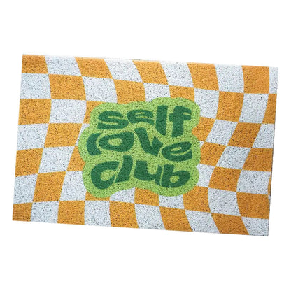 Checkerboard Kitchen Rugs Washable Hallway Entry Carpet Non Slip Entryway Runner Mat for Home Restaurant Office Yellow - view 3