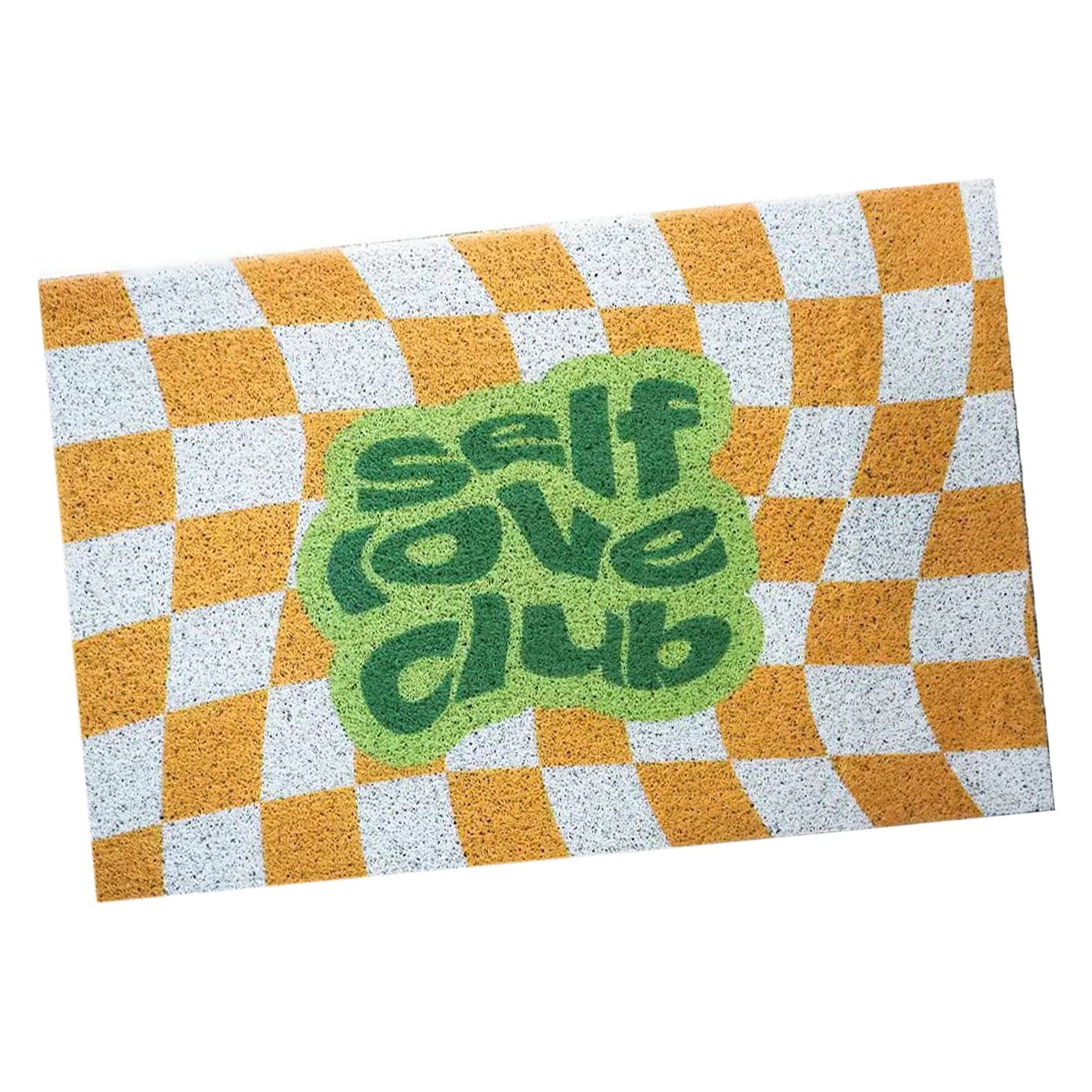 Checkerboard Kitchen Rugs Washable Hallway Entry Carpet Non Slip Entryway Runner Mat for Home Restaurant Office Yellow - view 4