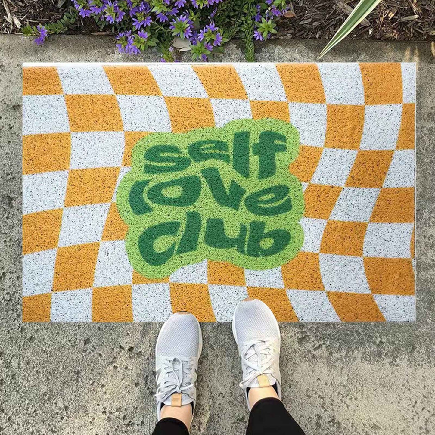 Checkerboard Kitchen Rugs Washable Hallway Entry Carpet Non Slip Entryway Runner Mat for Home Restaurant Office Yellow - view 10