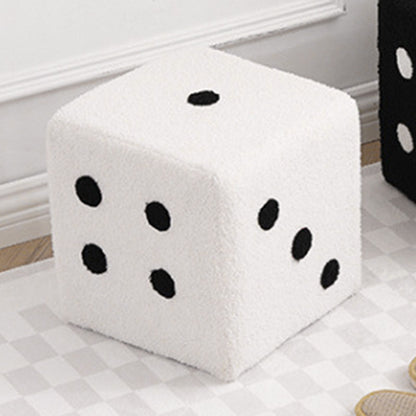 Foot Stool Soft Comfortable Simple Warm Sturdy Base Cube Stool for Home Living Room Bedroom White 20x20x20cm - view 6