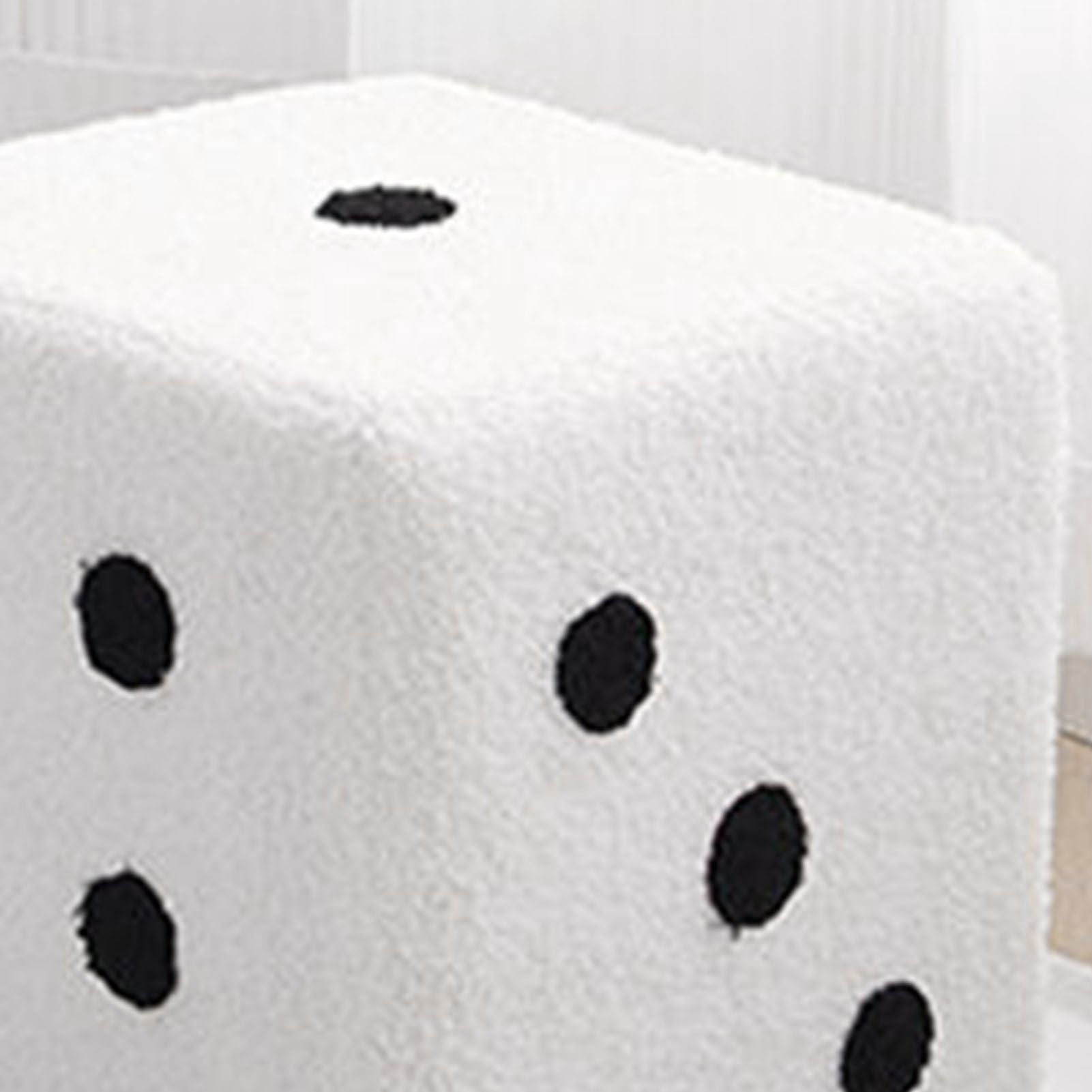 Foot Stool Soft Comfortable Simple Warm Sturdy Base Cube Stool for Home Living Room Bedroom White 20x20x20cm - view 9